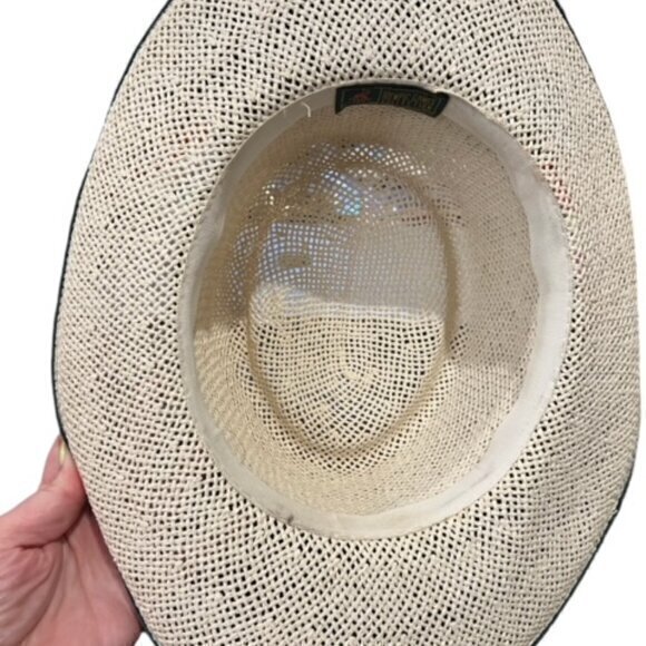 Atlanta 1996 Straw Sun Hat Women's 'The Game' Olympics 100 Green Tie One Size - Picture 7 of 11